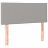 vidaXL Sommier &agrave; lattes de lit et matelas gris clair 120x190 cm tissu