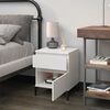 vidaXL Table de chevet Blanc 40x35x50 cm
