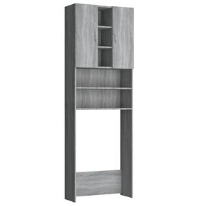 vidaXL Meuble pour machine &agrave; laver Sonoma gris 64x25,5x190 cm