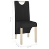 vidaXL Chaises &agrave; manger lot de 2 noir tissu