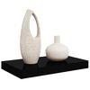 vidaXL &Eacute;tag&egrave;re murale flottante Noir brillant 40x23x3,8 cm MDF