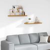 vidaXL &Eacute;tag&egrave;re Murale 2 pcs Beige 80 x 23,5 x 4 cm Bois d'ing&eacute;nierie