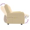 vidaXL Fauteuil de massage inclinable 3 places crème tissu microfibre