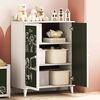 vidaXL Buffet avec Tableau Noir Blanc 80 x 40 x 110 cm