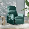vidaXL Fauteuil de massage inclinable &eacute;lectrique Vert fonc&eacute; Tissu