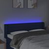 vidaXL T&ecirc;te de lit &agrave; LED Bleu 147x16x78/88 cm Tissu