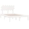 vidaXL Cadre de lit sans matelas blanc 120x190 cm bois massif