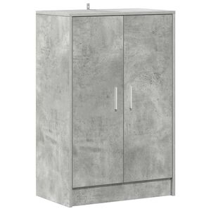 vidaXL Armoire &agrave; chaussures Gris b&eacute;ton 60x35x92 cm Bois d&rsquo;ing&eacute;nierie