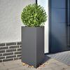 vidaXL Jardini&egrave;re anthracite triangulaire 50x43x75 cm acier
