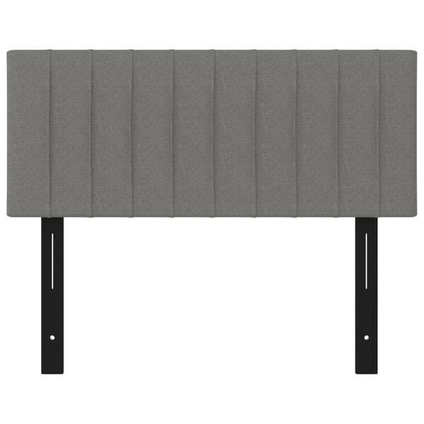 vidaXL T&ecirc;te de lit gris fonc&eacute; 100x5x78/88 cm tissu