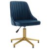 vidaXL Chaises pivotantes &agrave; manger lot de 6 bleu velours