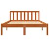 vidaXL Cadre de lit sans matelas cire marron 135x190cm bois pin massif