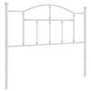 vidaXL T&ecirc;te de lit de remplacement m&eacute;tal blanc 100 cm