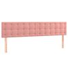 vidaXL Sommier &agrave; lattes de lit avec matelas rose 120x190 cm velours