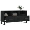 vidaXL Meuble TV noir 102x36x50 cm bois d'ing&eacute;nierie