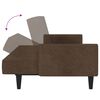vidaXL Canap&eacute;-lit &agrave; 2 places avec tabouret Marron Tissu microfibre