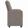 vidaXL Chaises de Salle &agrave; Manger avec Roues 2 pcs Gris 58 x 67 x 97 cm