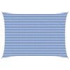 vidaXL Voile d'ombre 3,5 x 5 m HDPE Rectangulaire Bleu et Blanc