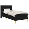 vidaXL Cadre de lit avec matelas Noir 90 x 200 cm Polyester