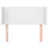 vidaXL Tête de lit avec oreilles Blanc 83x16x78/88 cm Similicuir
