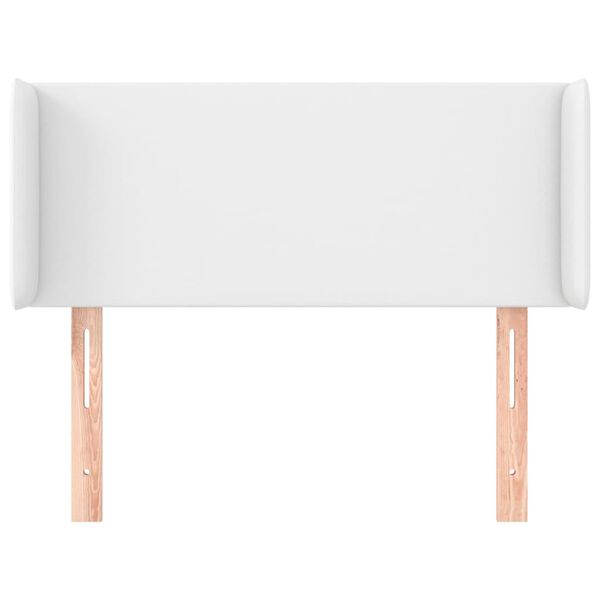 vidaXL Tête de lit avec oreilles Blanc 83x16x78/88 cm Similicuir