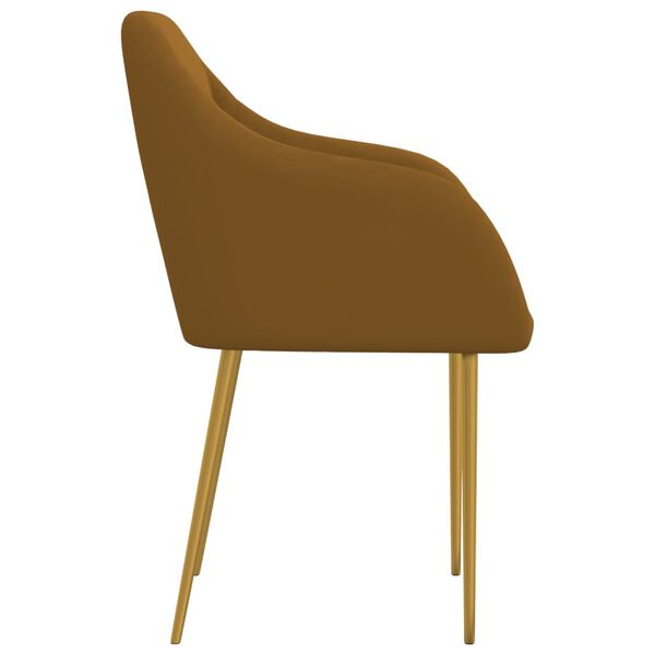 vidaXL Chaises &agrave; manger lot de 6 marron velours