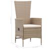 vidaXL Ensemble &agrave; manger de jardin 5 pcs Beige