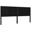 vidaXL Cadre de lit sans matelas noir 200x200 cm bois massif