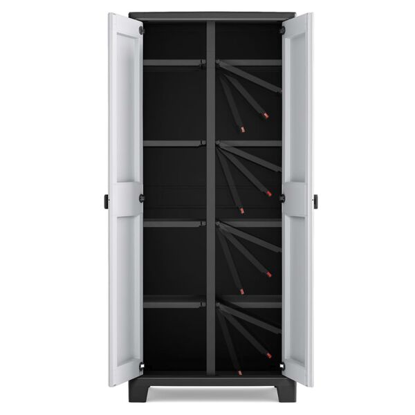 Keter Armoire de rangement polyvalente Titan Noir et gris 182 cm