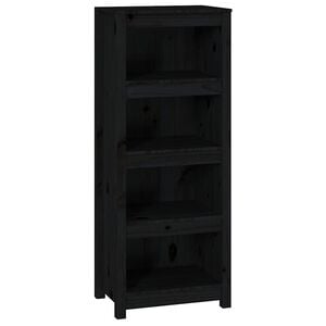 vidaXL Biblioth&egrave;que Noir 50x35x125,5 cm Bois de pin massif