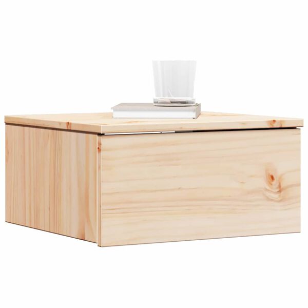 vidaXL Table de chevet Marron 37 x 35 x 18,5 cm Bois massif en pin