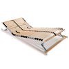 vidaXL Sommier &agrave; lattes sans matelas avec 28 lattes 7 zones 80x200 cm