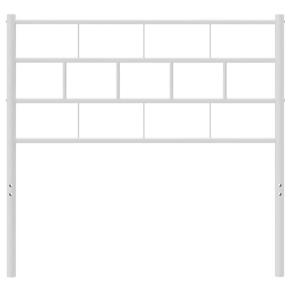 vidaXL T&ecirc;te de lit de remplacement m&eacute;tal blanc 100 cm