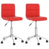 vidaXL Chaises &agrave; manger pivotantes lot de 2 rouge similicuir