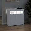vidaXL Buffet avec lumi&egrave;res LED Blanc 80x35x75 cm