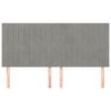vidaXL T&ecirc;te de lit Gris clair 160x5x118/128 cm Velours