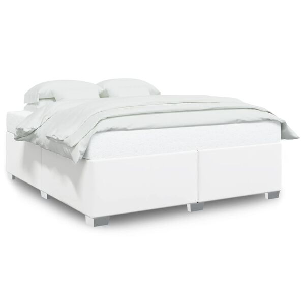vidaXL Cadre de lit sans matelas blanc 200x200 cm similicuir