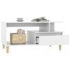 vidaXL Table basse Blanc 90x49x45 cm Bois d'ing&eacute;nierie