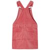Robe salopette pour enfants velours côtelé rose 104