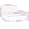 vidaXL Sommier &agrave; lattes de lit et matelas et LED Gris clair 180x200 cm