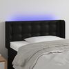 vidaXL T&ecirc;te de lit &agrave; LED Noir 83x16x78/88 cm Similicuir