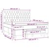 vidaXL Sommier &agrave; lattes de lit avec matelas Cr&egrave;me 160x200 cm Tissu