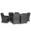 vidaXL Ensemble &agrave; manger de jardin avec coussins 7 pcs Noir