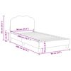 vidaXL Cadre de lit pour enfants avec t&ecirc;te de lit Cr&egrave;me 90 x 200 cm