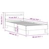 vidaXL Cadre de lit sans matelas avec t&ecirc;te de lit gris b&eacute;ton 75x190 cm