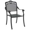 vidaXL Ensemble de salle &agrave; manger pour jardin 5 pcs Noir Aluminium