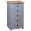 vidaXL Buffet Gris 46x40x89 cm Pin Gamme Panama
