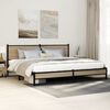 vidaXL Cadre de lit en m&eacute;tal sans matelas ch&ecirc;ne sonoma 193x203 cm