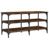 vidaXL Banc &agrave; chaussures ch&ecirc;ne fum&eacute; 100x38,5x49 cm bois d'ing&eacute;nierie