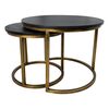 HSM Collection Ensemble de tables basses 2 pcs Finnley Rond